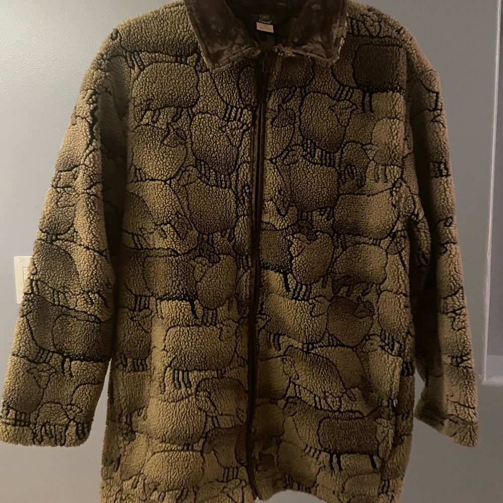 Sheep Pattern Fleece Jacket